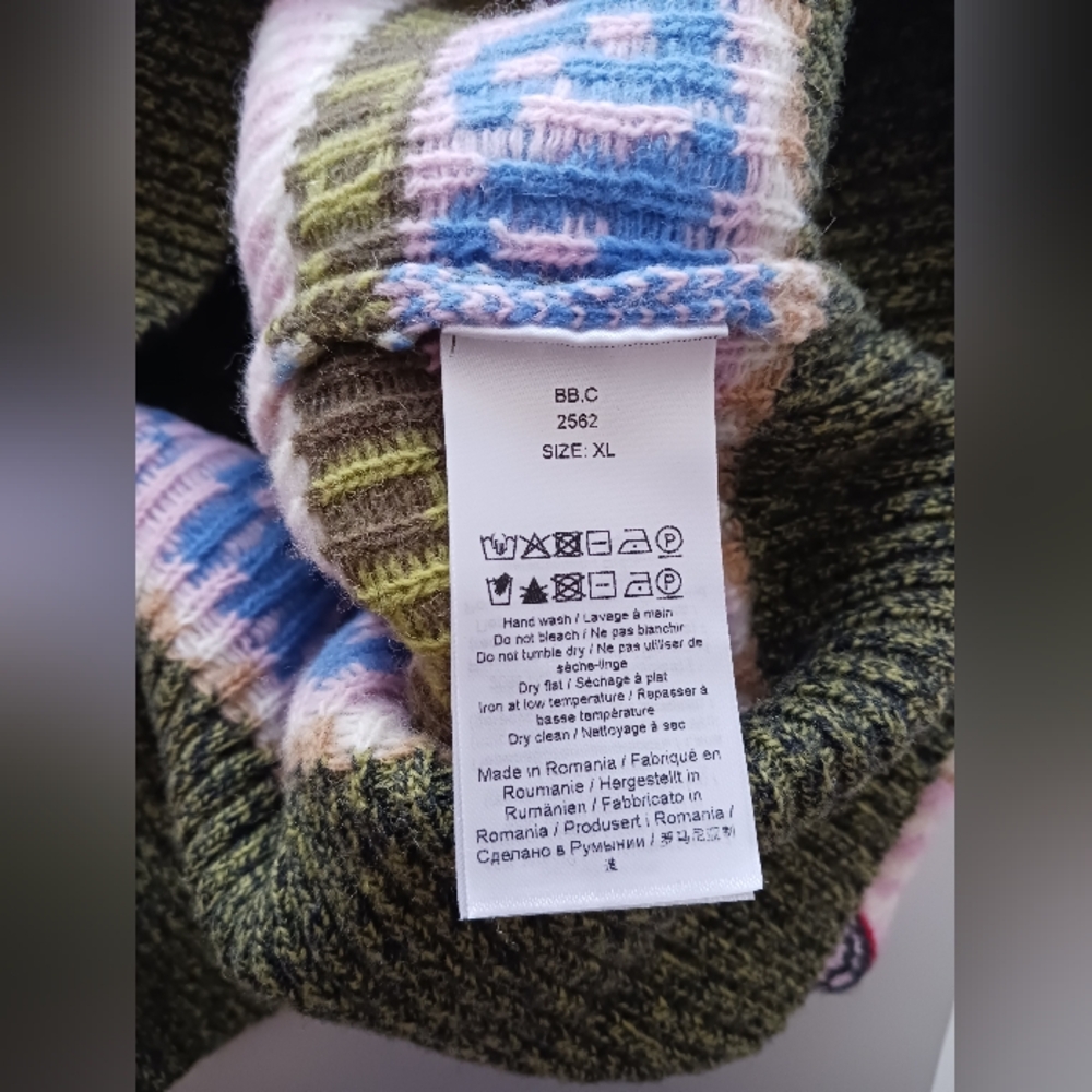 Ganni Colorful Knit Vest with Green and Purple - Picture 8 of 9